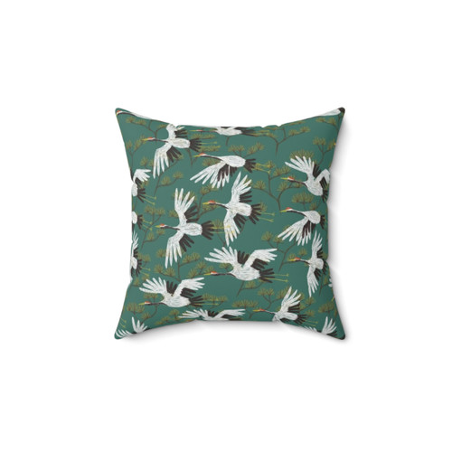 Japanese Crane Pattern Decorative Pillow