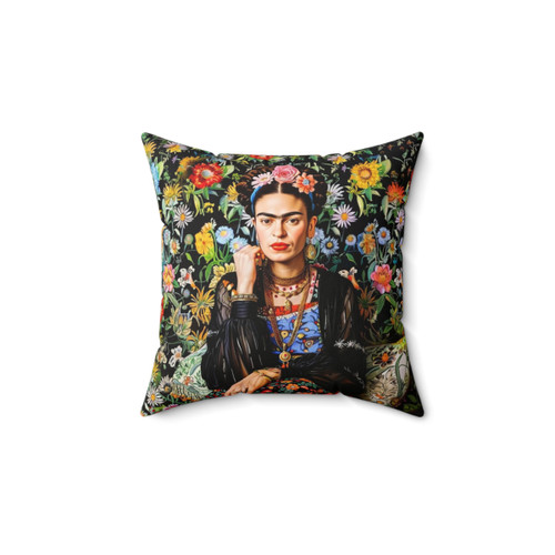 Frida Kahlo Flowers Decorative Pillow
