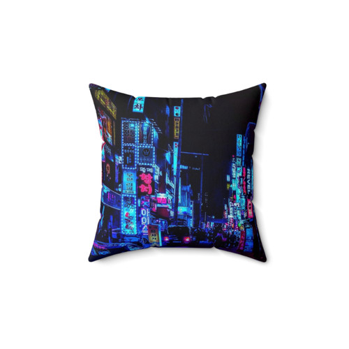 Blade Runner Nights Cityscape Pillow