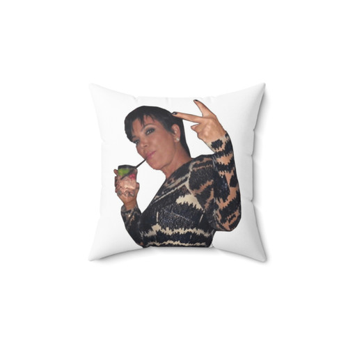 Kris Jenner Peace Sign Decorative Pillow