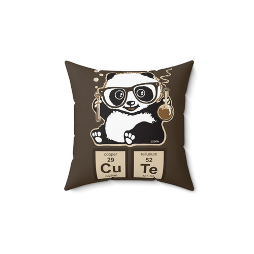 Cute Chemistry Panda Pillow - Kawaii Geeky Home Decor