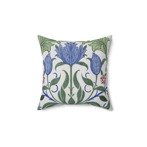 William Morris Floral Design Tulips Pillow