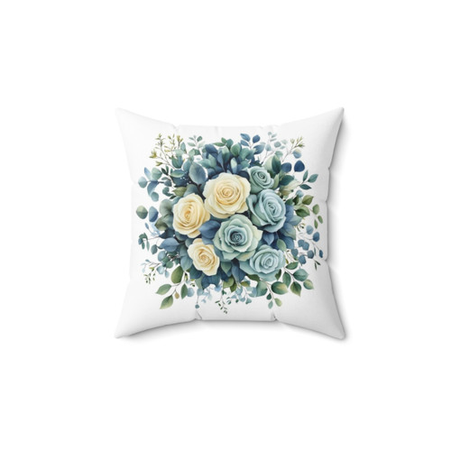 Vibrant Floral Watercolor Pillow