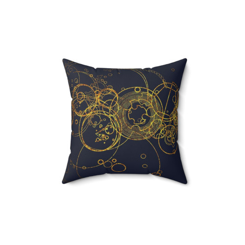 Clockwork Writing Pattern Pillow