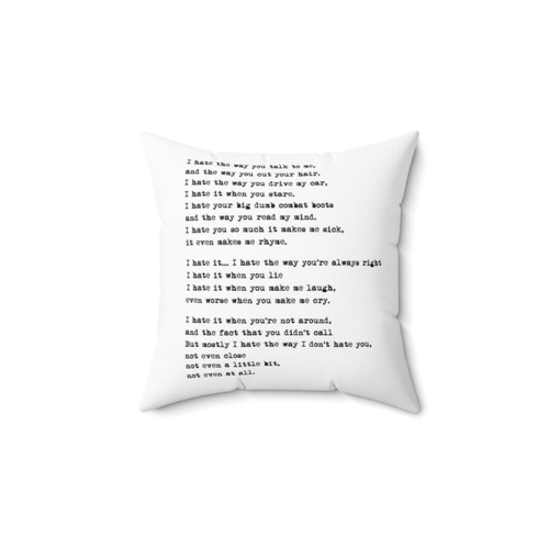 10 Things I Hate About You Romantic Couple Pillow