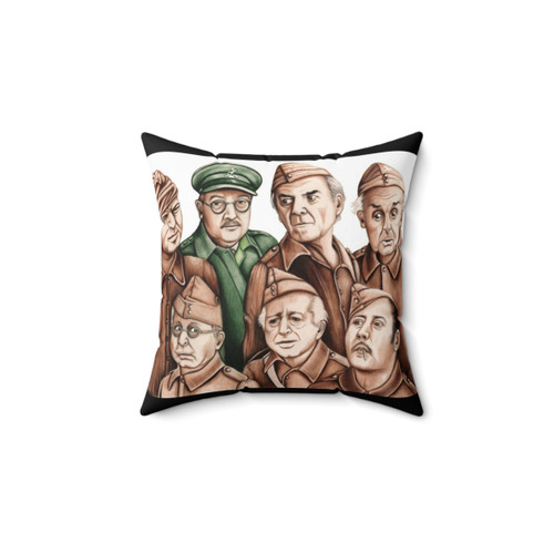 Vintage Dad's Army Pillow with Iconic Characters