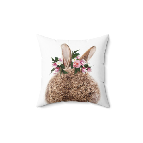 Bunny Tail Floral Nursery Pillow
