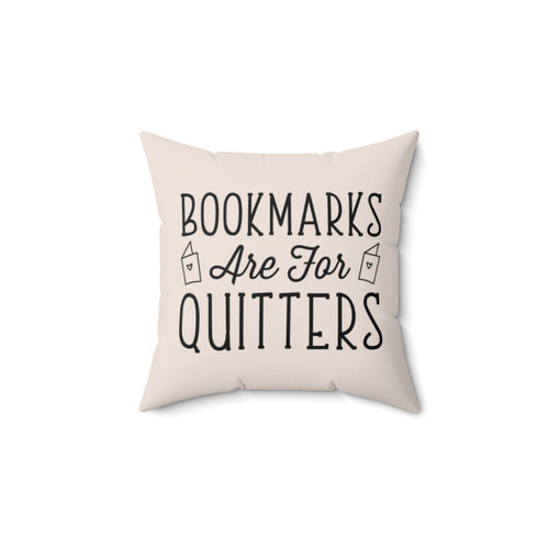 Bookworm Pillow with Funny Reading Quote