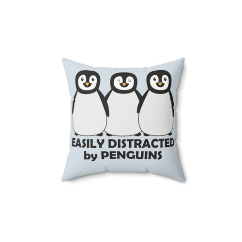 Chubby Penguin Graphic Throw Pillow