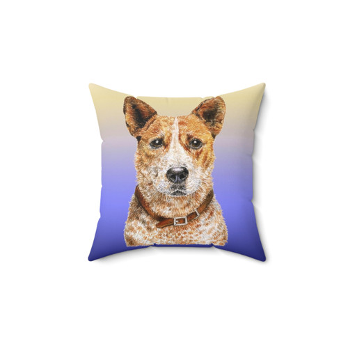 Australian Cattle Dog Pillow - Red Beauty Dog Portrait