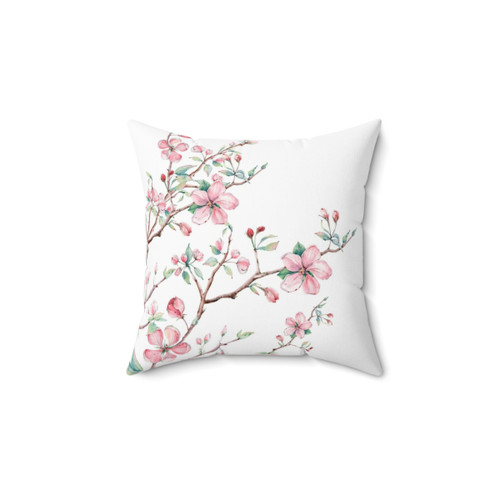 Watercolor Apple Blossom Pillow
