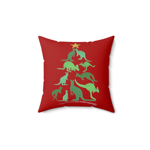 Kangaroo Christmas Pillow
