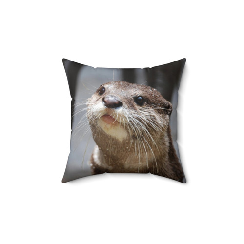 Cute Grey Otter Plush Pillow