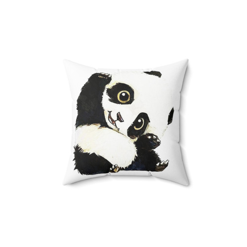 Panda Drawing Pillow - Soft and Decorative Home Accent