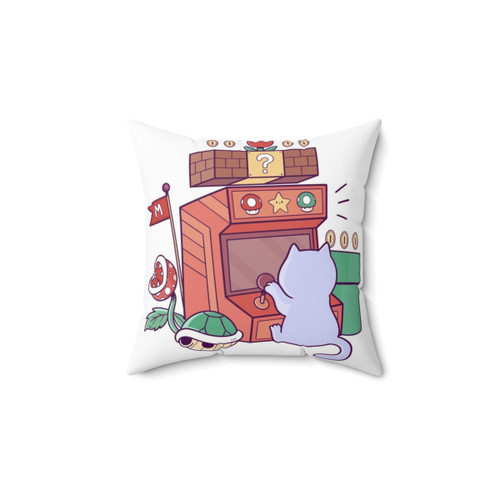 Gamer Cat Decorative Throw Pillow