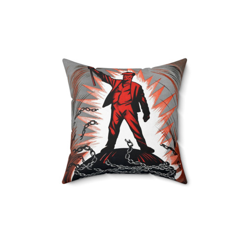 Vintage Soviet Communist Propaganda Pillow