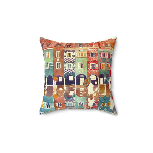 Watercolor Poznan Pillow