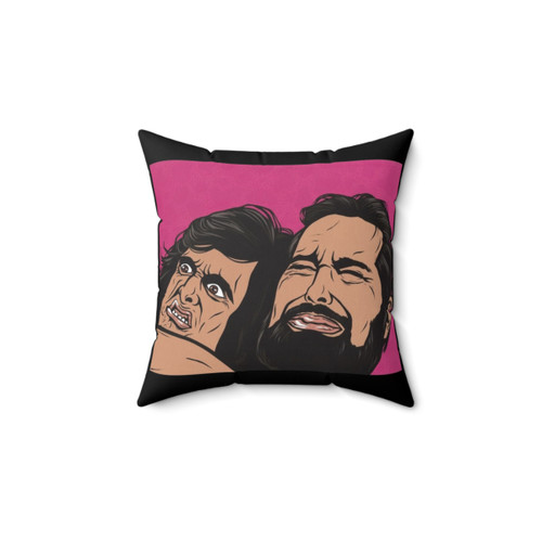 Samurai Cop Fight Scene Pillow - Funny 90s Cult Movie Decor