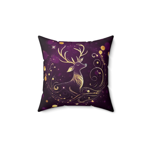 Regal Stag Purple Majesty Luxury Pillow