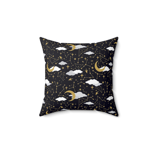 Celestial Stars and Moons Throw Pillow