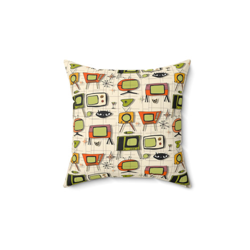 Retro TV Mid-Century Modern Pillow