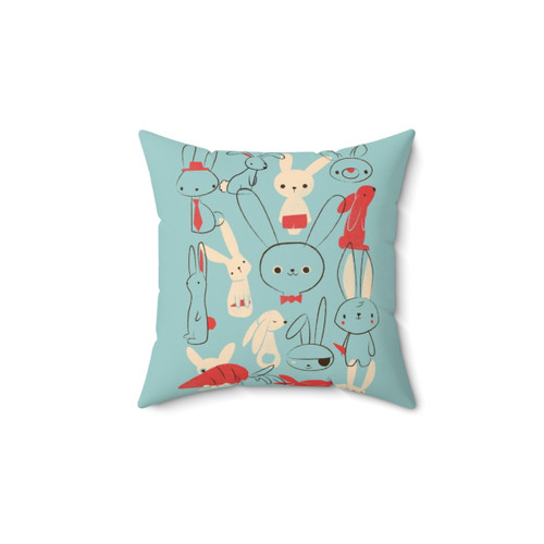 Cute Bunnies Decorative Pillow