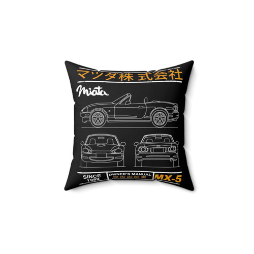 Blueprint Miata Car Pillow