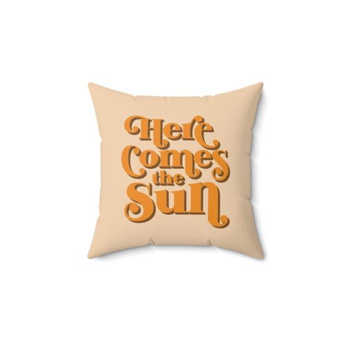 Here Comes the Sun Pillow - Retro Music Decor