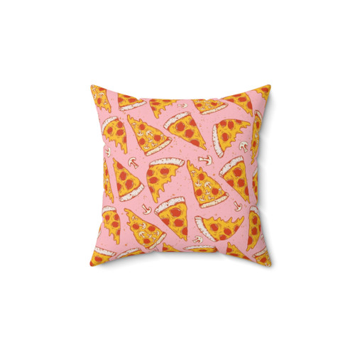 Pizza themed decorative throw pillow