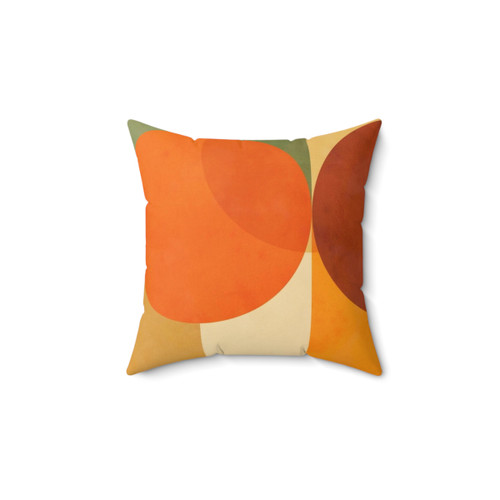 Mid-Century Modern Decorative Pillow with Geometric Patterns