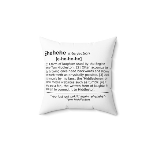 Tom Hiddleston Ehehehe Definition Pillow