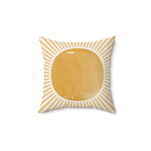 Retro Mid-Century Modern Pillow with Sun Burst Design