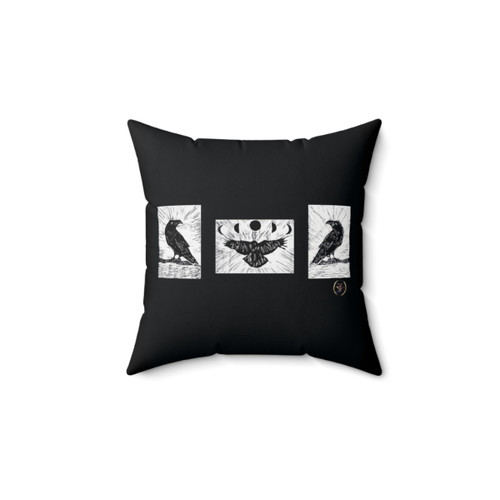 Crows by Three Handmade Decorative Pillow