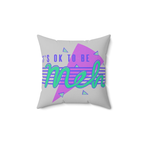Retro Meh Pillow - Embrace Your Mediocrity