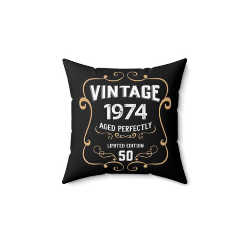 Vintage 1974 50th Birthday Pillow