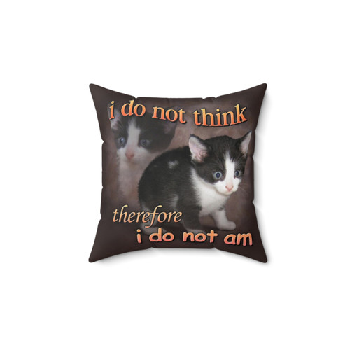 Funny Cat Meme Portrait Pillow