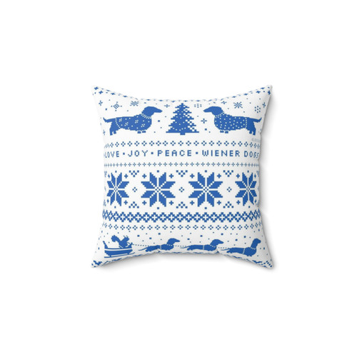 Christmas Dachshund Pattern Pillow
