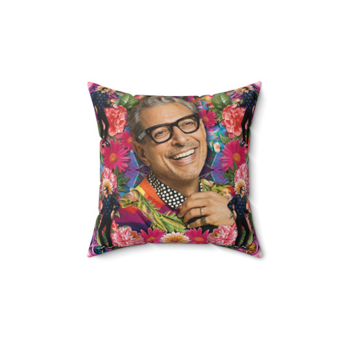 Colorful collage print pillow