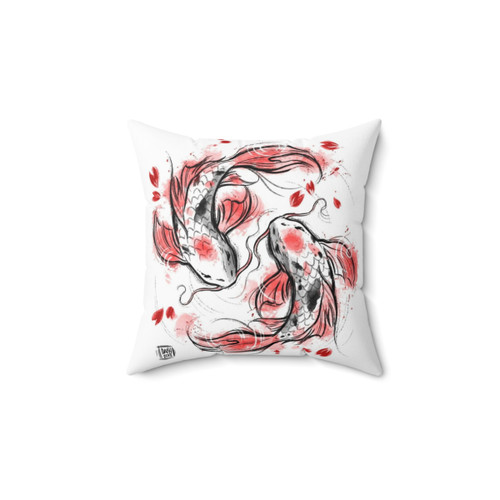 Japanese Koi Fish Decorative Pillow