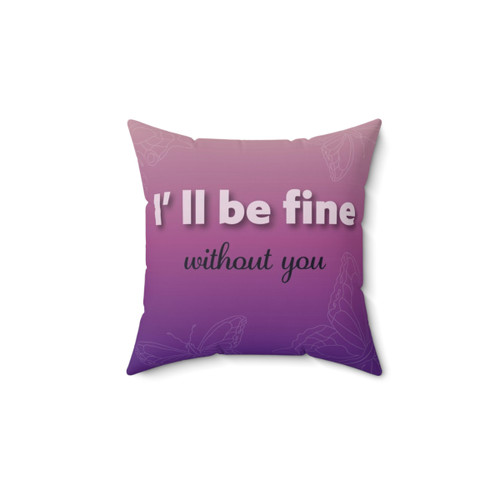 Inspirational Self-Love Pillow with Purple Gradient and Butterflies