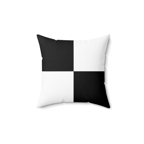 Monochrome Contrast Blocks Throw Pillow