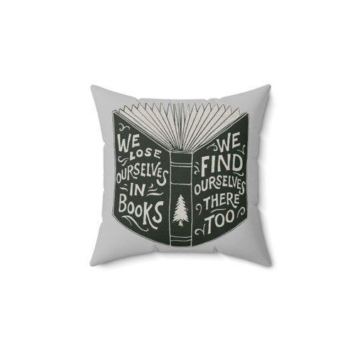 Cozy book lover's pillow for reading and relaxation