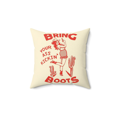 Retro Cowgirl Pillow - Vintage Western Gift for Women