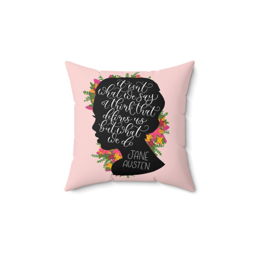 Jane Austen Inspirational Quote Pillow