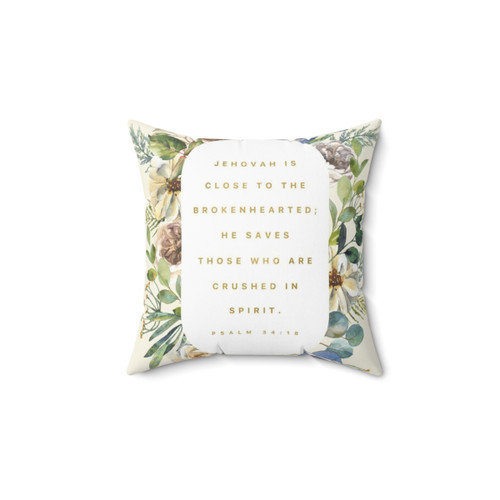 Psalm 34:18 Comforting Bible Verse Pillow