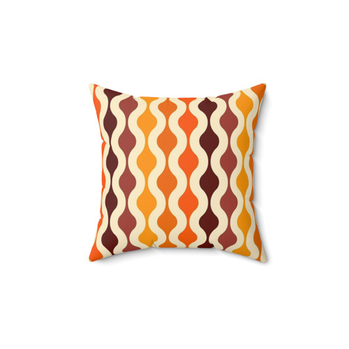Groovy 70s pattern throw pillow