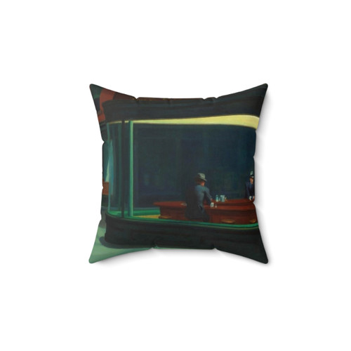 Vintage Edward Hopper Nighthawks Painting Throw Pillow