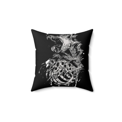 Hyena Skull Decorative Pillow