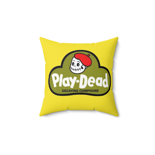 PLAY-DEAD Zombie Pillow featuring creepy undead design by artist Phil Postma