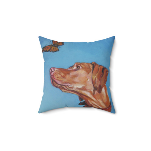 Vizsla Portrait Fine Art Pillow